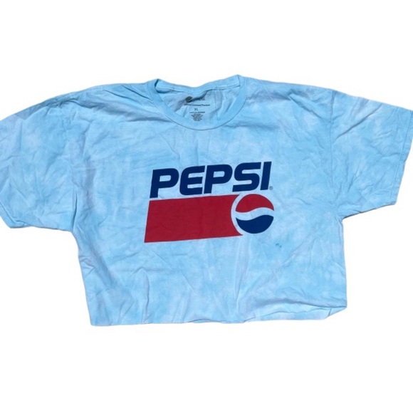 Pepsi tie dye crop top short sleeve t shirt - Picture 1 of 5